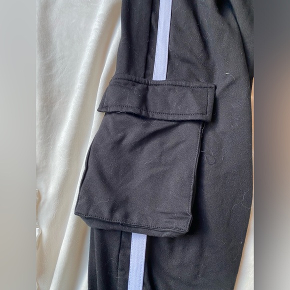 Black and White Athletic Joggers - Picture 4 of 6